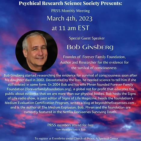 PRSS March Meeting: Bob Ginsberg