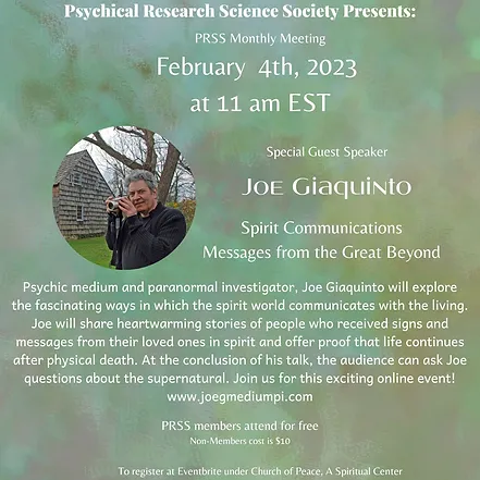 PRSS February Meeting: Joe Giaquinto