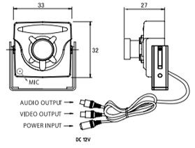 超小型カメラ　ミニカメラ　寸法