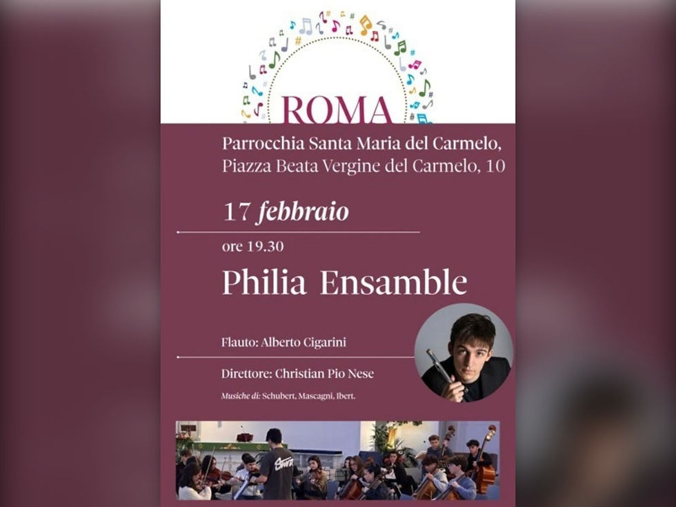 Locandina del concerto del Philia Ensemble