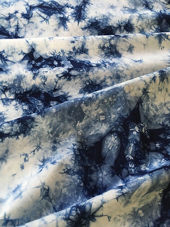 Indigo Dyed Shibori Fabric