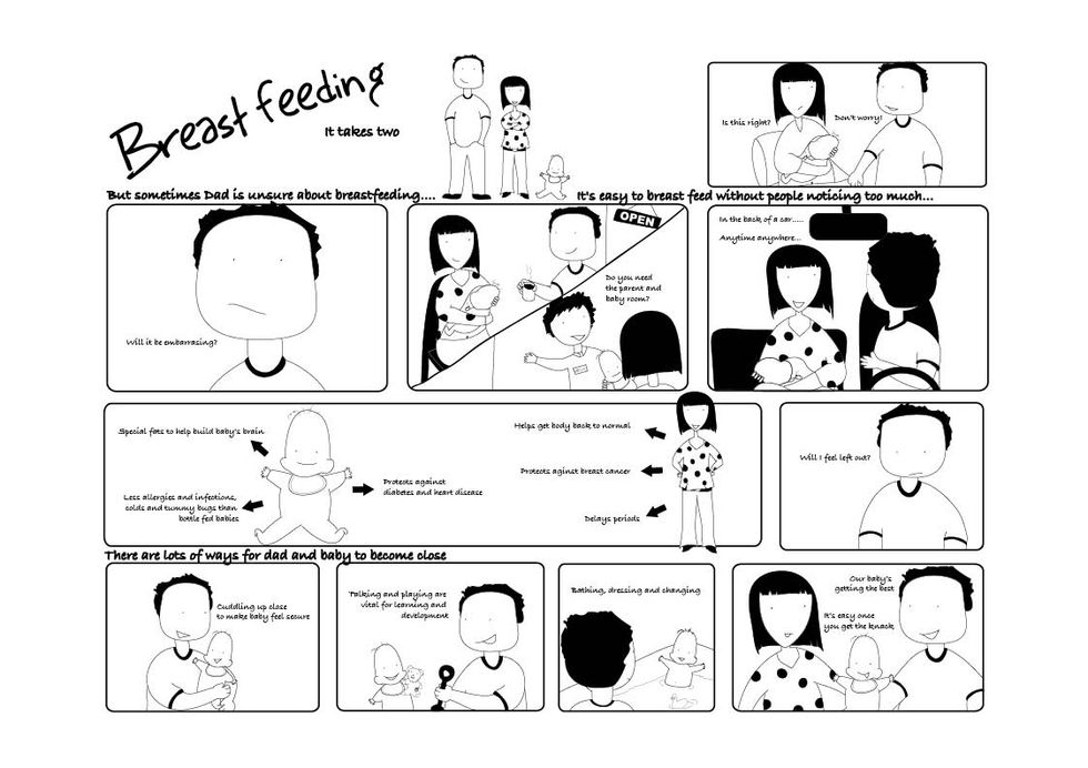 Illustration work, Breastfeeding comic strip