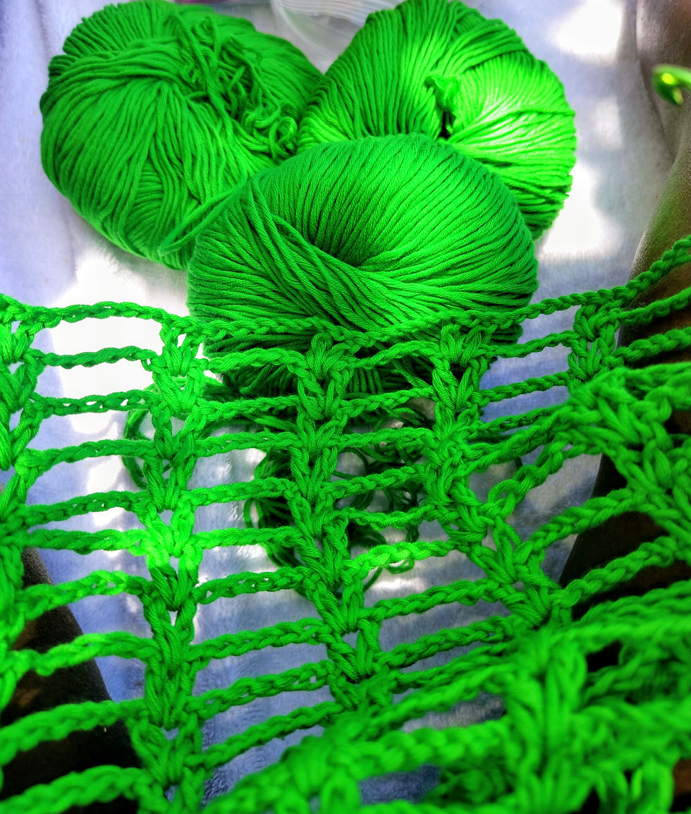 Thumbnail:  100% Green Cotton Yarn