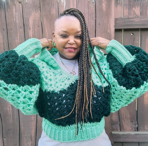 The Lotus Cropped Hoodie Pattern | 2Bossayknits