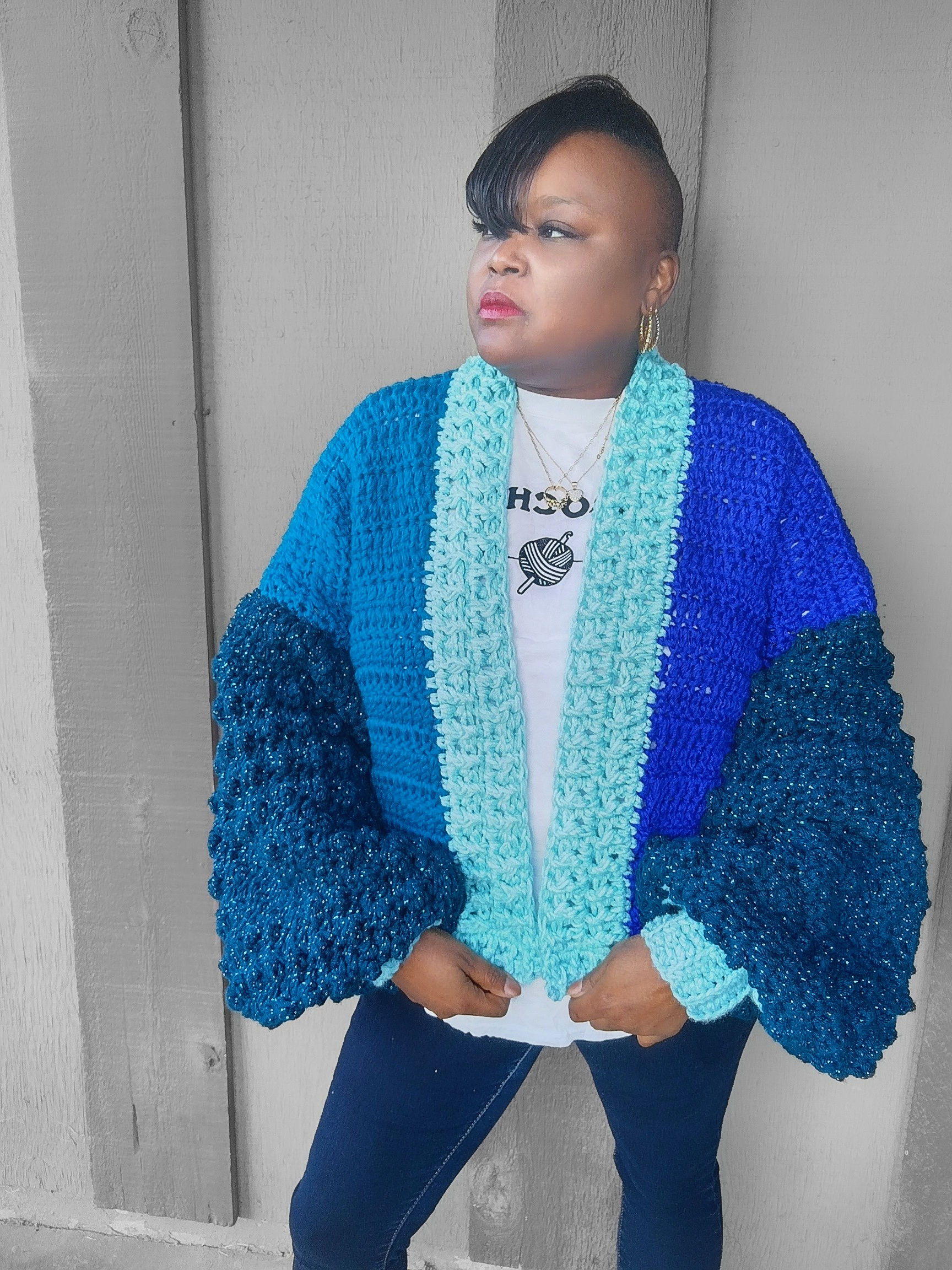Shades of Blue Cardi