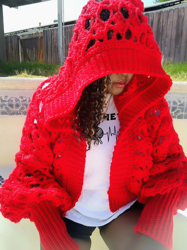 KATIE HEARTY HEARTY hood cardigan新品RED HEARTY HEARTY hood cardigan – Katie Tokyo