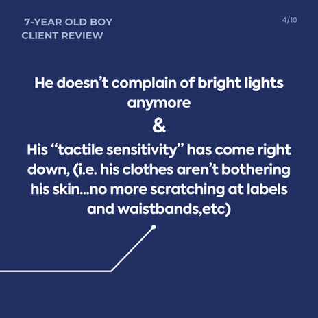 slide show of 7 year old boy's progress during INPP Programme