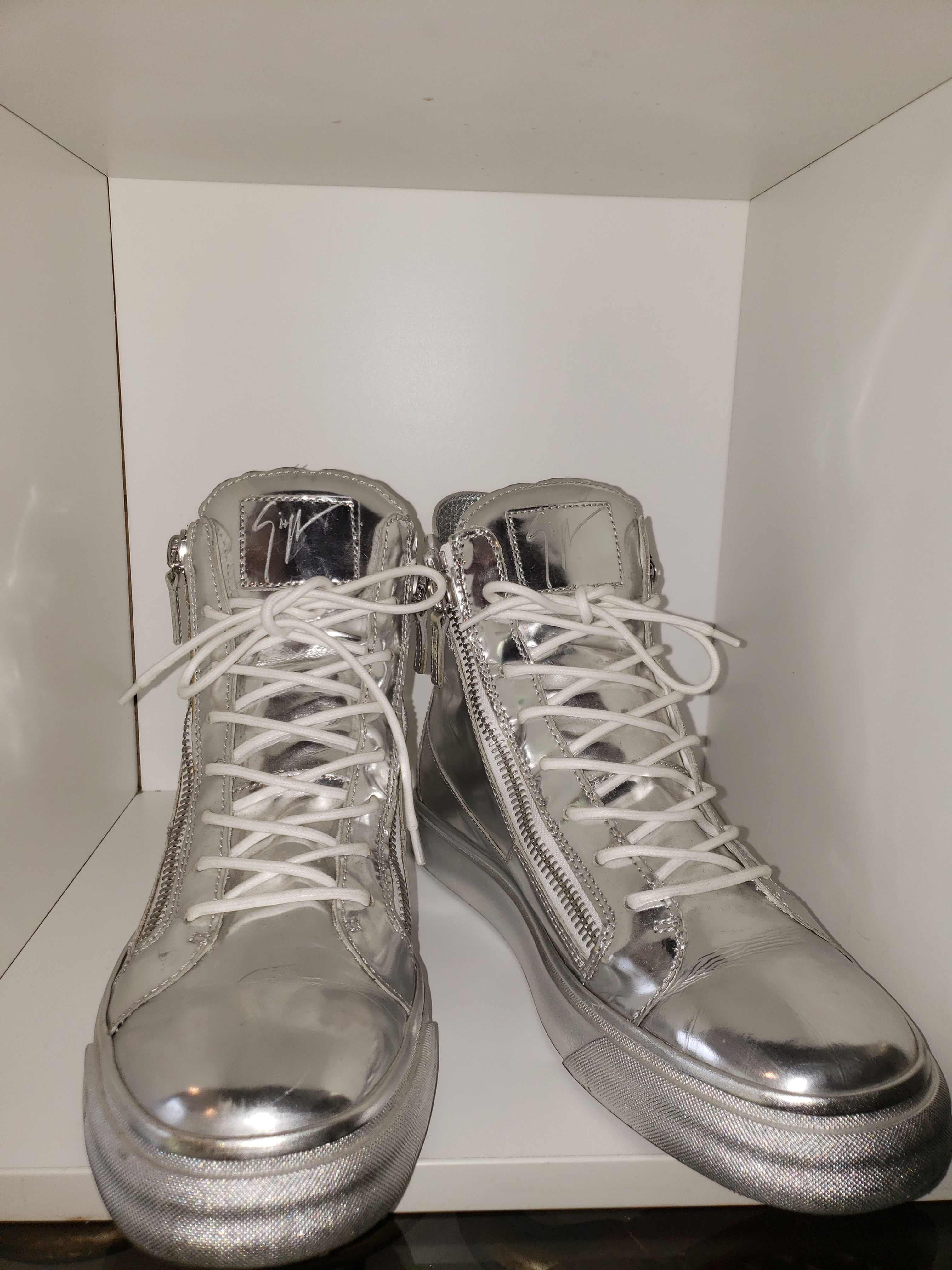 Silver mirrored Giuseppe men's high top