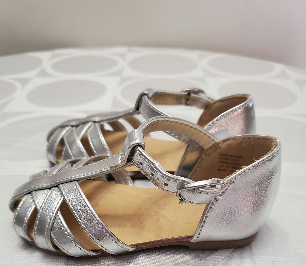 Thumbnail: Silver Metallic sandles from Janie and jack 