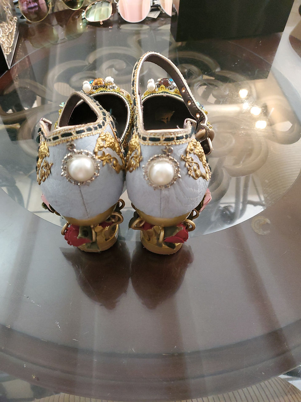 Thumbnail: Stage shoes for the TV show the white Queen custom made one of a kind size 9