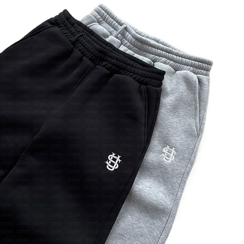 Miniatura: Y2K Fashion Jogger Sweatpants Loose Embroidery Labeled Open Leg Wide Leg Pants T