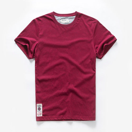 Miniatura: Men's T-shirt Cotton Solid Color t shirt Men Causal O-neck Basic Tshirt Male Hig