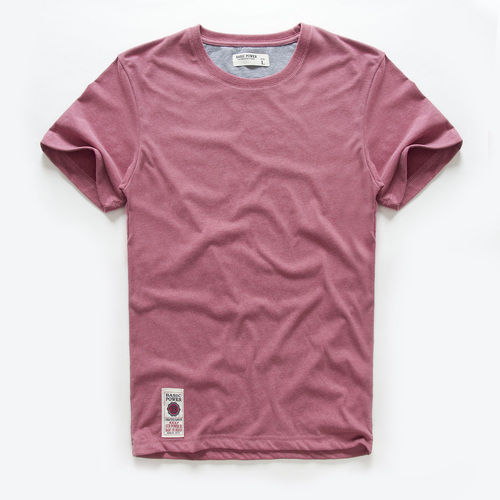 Miniatura: Men's T-shirt Cotton Solid Color t shirt Men Causal O-neck Basic Tshirt Male Hig