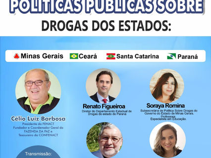 Segunda live do projeto “Políticas Públicas sobre Drogas” acontece nesta quarta-feira (19)