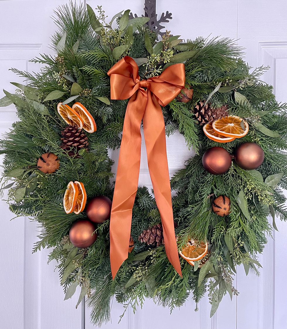 Copper + Citrus Holiday Wreath 1