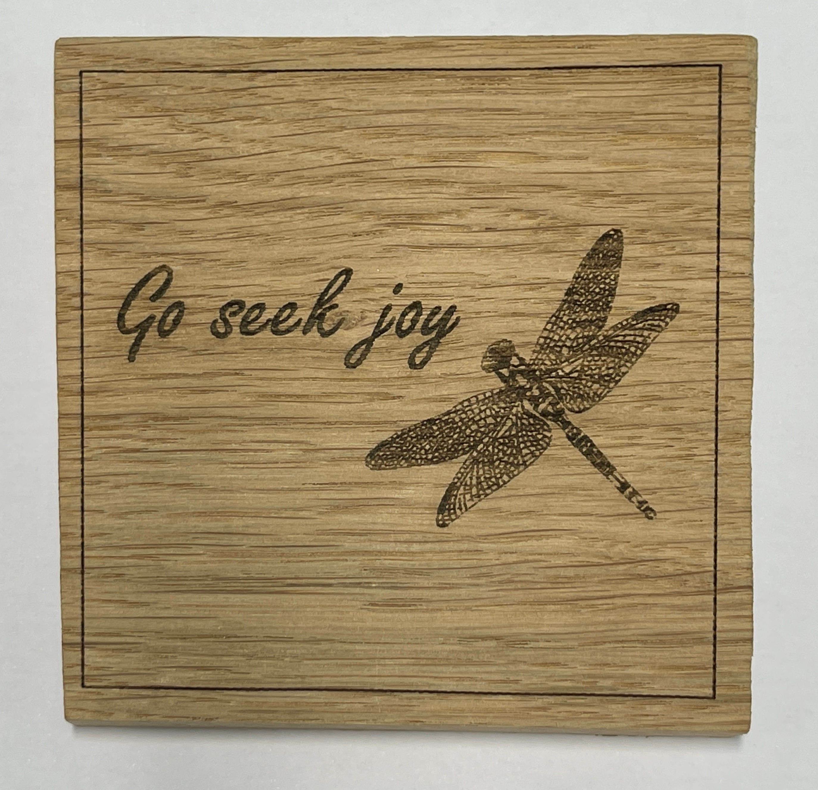 Go Seek Joy Oak Coaster