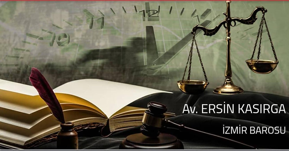 Adaletin simgesi tokmak ve Avukat Ersin Kasırga’nın ismini taşıyan profesyonel hukuk görseli
