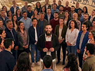 Comunidad Bnei Noaj reunida alrededor de la enseñanza de la Torá, inspirada en Noé, el arca y las leyes universales de Dios.