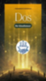 Ilustración del segundo mandamiento de los Siete Mandamientos Universales Noájidas: “No blasfemar”, representado por luz dorada que desciende sobre la humanidad y simboliza el respeto al Nombre divino y el uso consciente de la palabra.