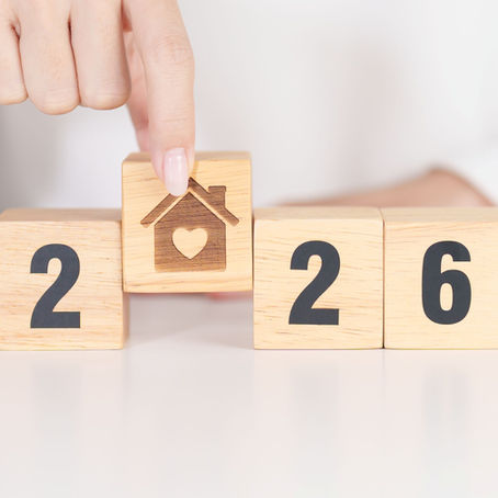 An image of the year "2026" with a house icon featuring a heart in the middle, symbolising homeownership and mortgage planning for the future.