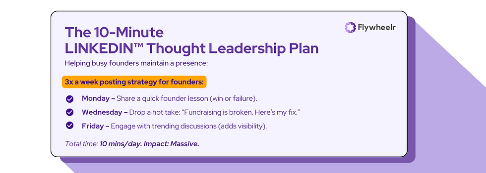 quick LinkedIn thought leadership plan