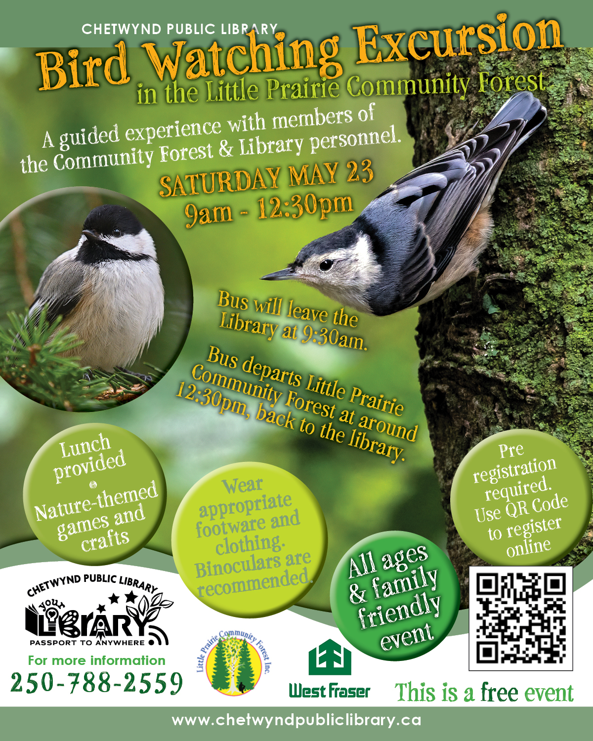 Bird Watching Excursion to the Little Prairie Community Forest