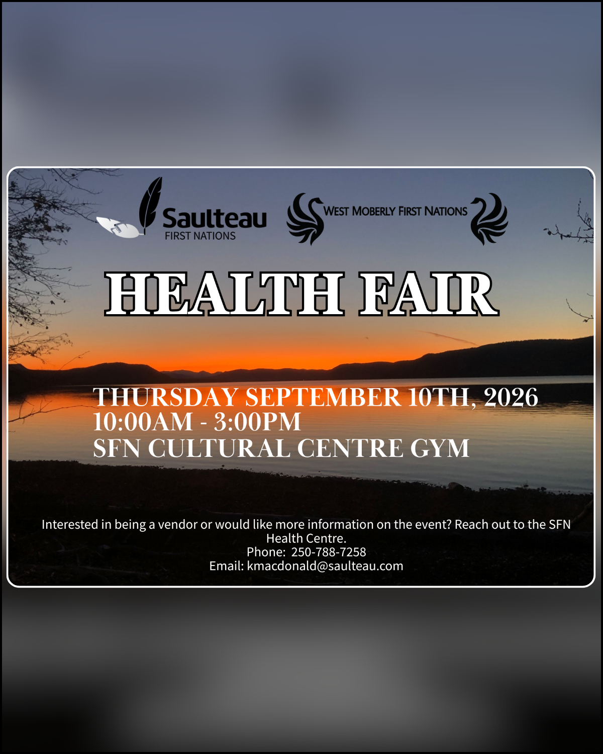 Saulteau First Nations and West Moberly First Nations Health Fair