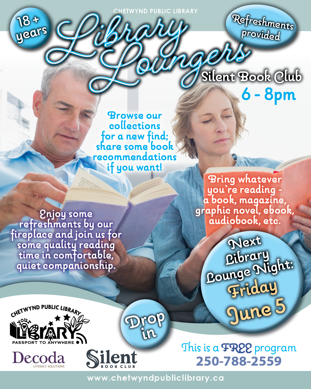 Library Loungers: Silent Book Club