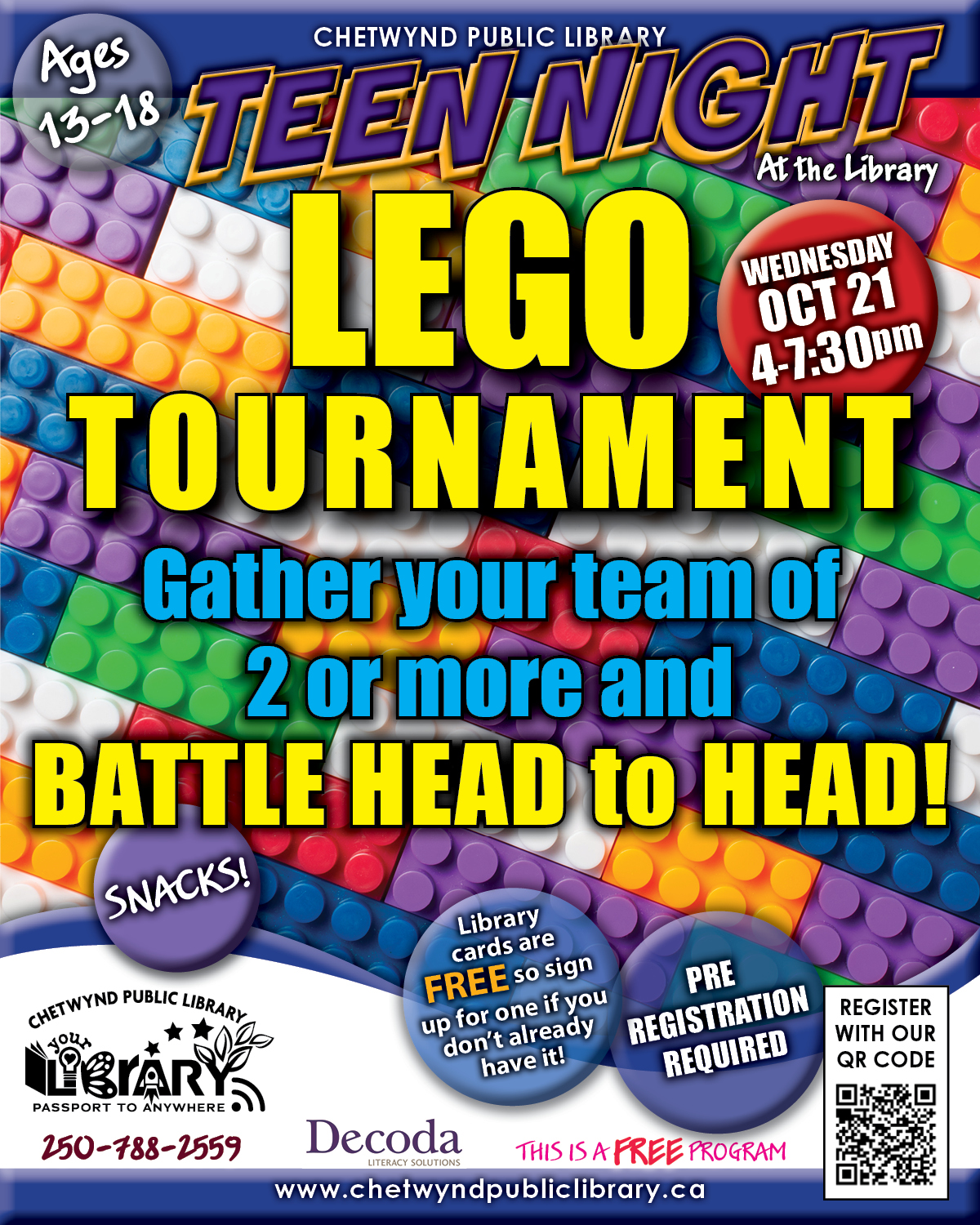 Teen Night at the Library: LEGO Tournament!