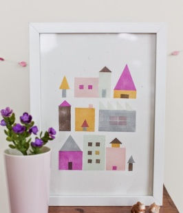 Geometric Stamped Town