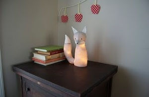Fabric Fox Lamp