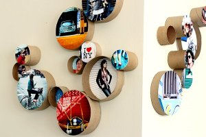 Cardboard Tubes Photo Display