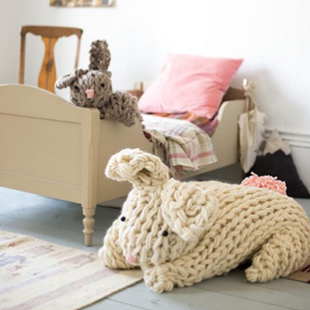 Giant Arm-Knitted Bunnies