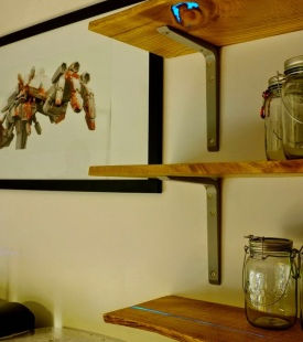 Inlayed Resin Bookshelf