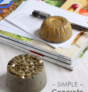 Gilded Concrete Paperweights