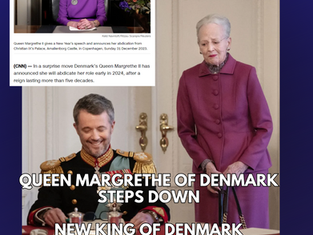 Jan 15, 2024 - Queen Margrethe Abdicates - New King of Denmark, King Frederick the 10th
