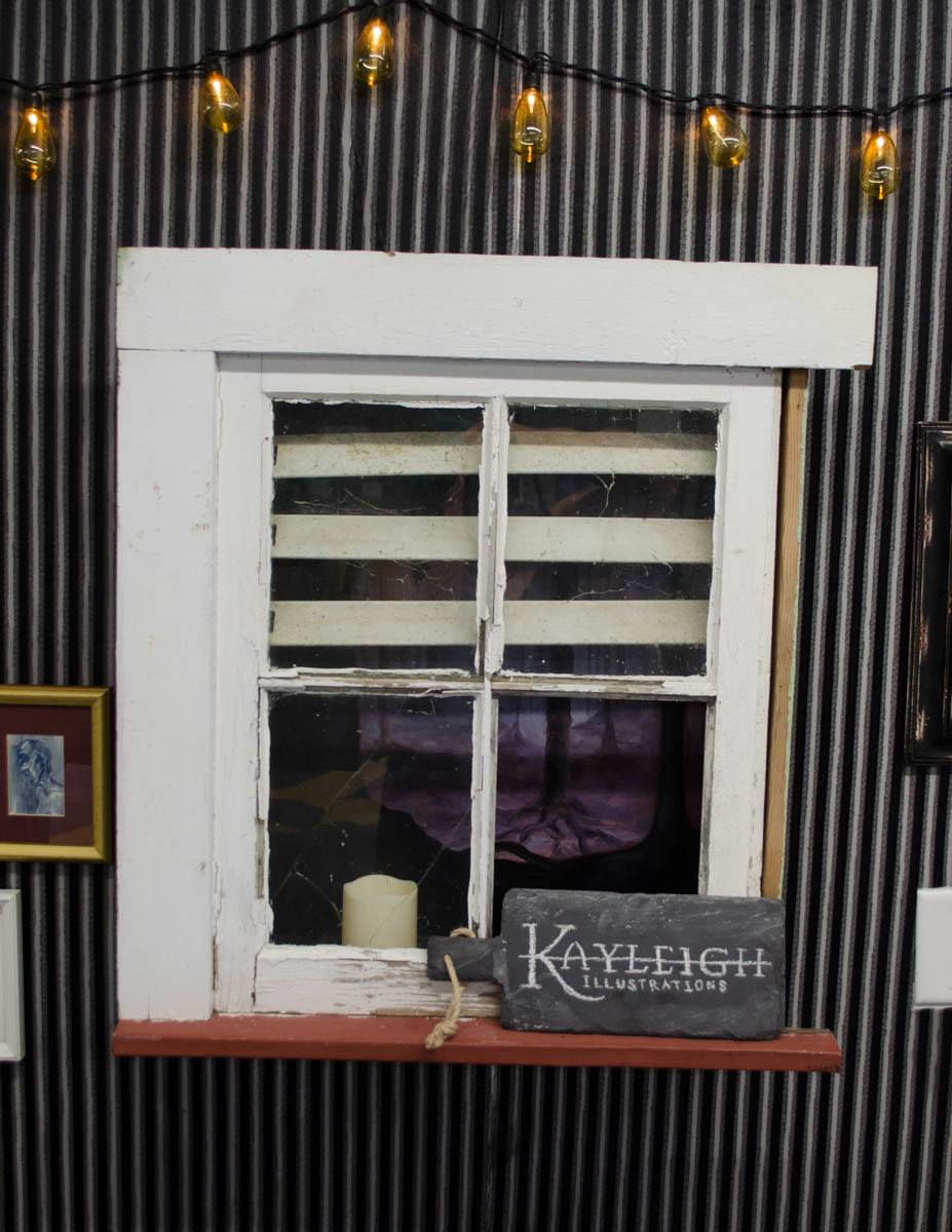 Closer look at the walls and the window.