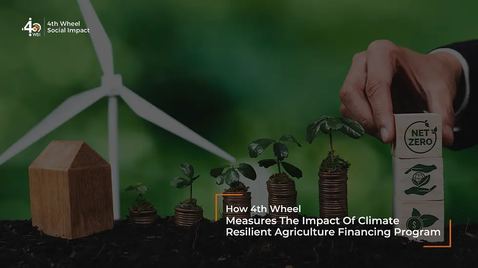 A blog guide on how 4th wheel measures the impact of climate resilient agriculture financing program