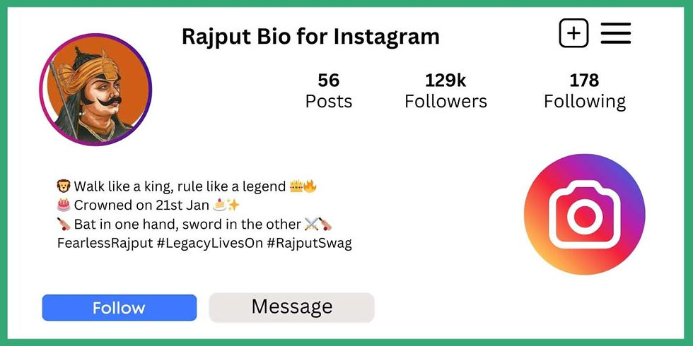 Best Rajput Bio for Instagram in 2025