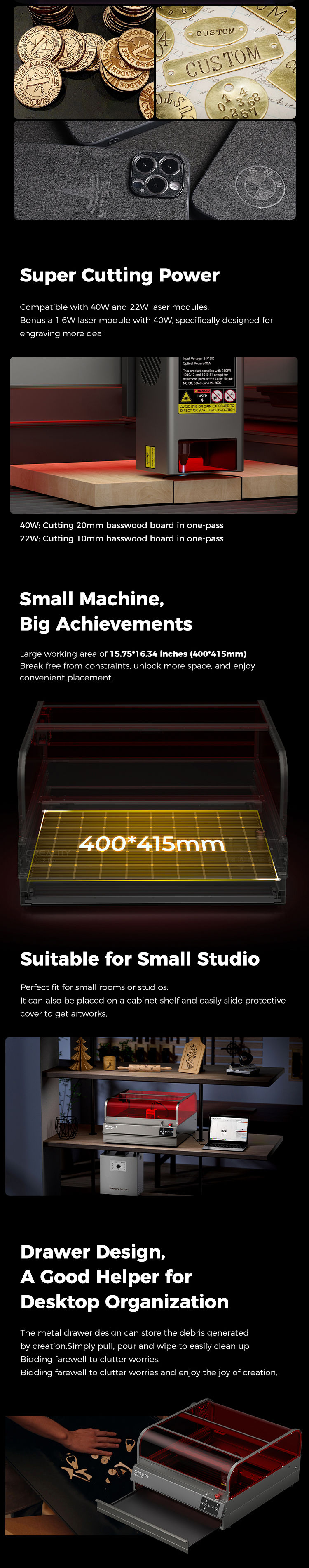 Thumbnail: Creality Laser Falcon 2 Pro Gravierer – 22 W