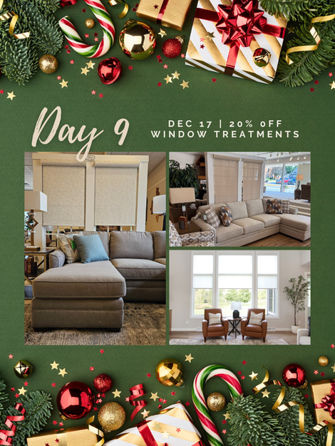 Day 9 of 12 Days of Deals: Dec 17 - 20% off Window Treatments