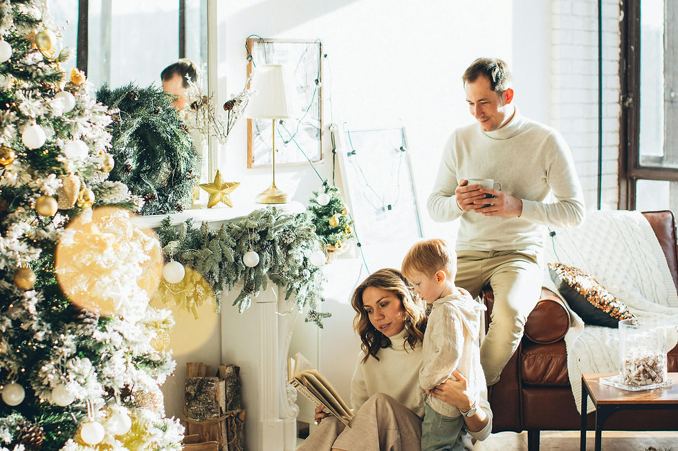 Timeless furniture is the backdrop for the Ralph Lauren Christmas style