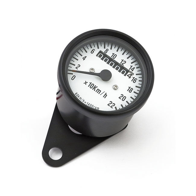 mini-speedo 60mm 2:1 HD speedometer - blk-white