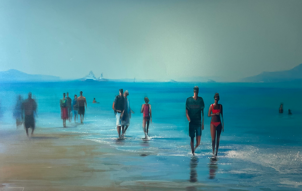 Beach Memories 9, 2025, 120 x 190, Acryl, Öl und Pigmente