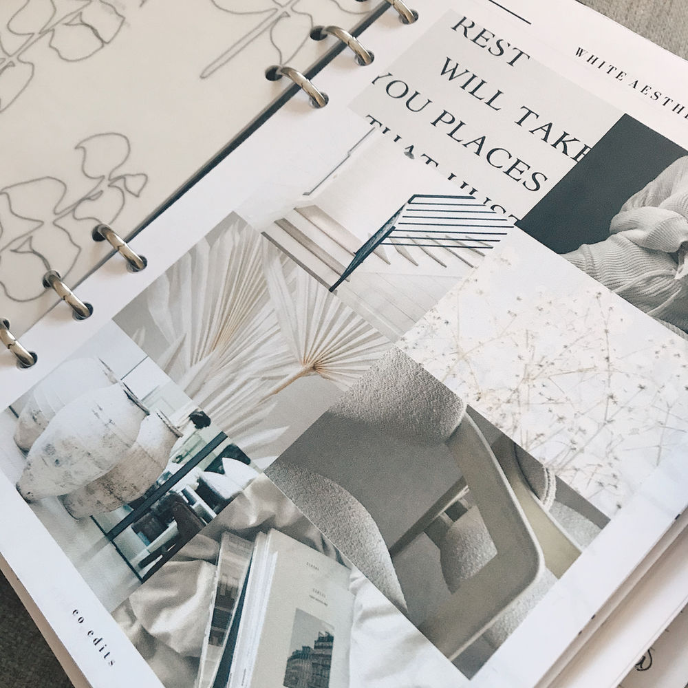 White Aesthetic FREEBIE Vision Board