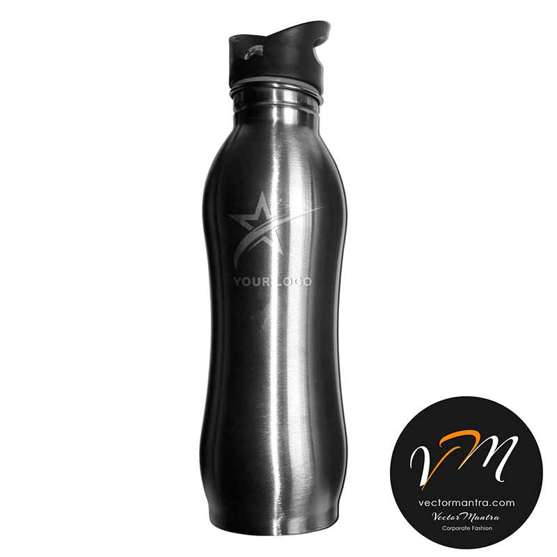 Thumbnail: customized stainless steel sippers, name and logo printed sipper bottles, metal sippers Bangalore, customized water bottles