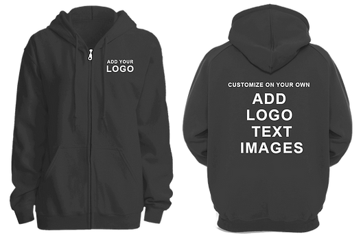 Custom Men's Women's Sweatshirts Online - Personalized Zipper Hoodies