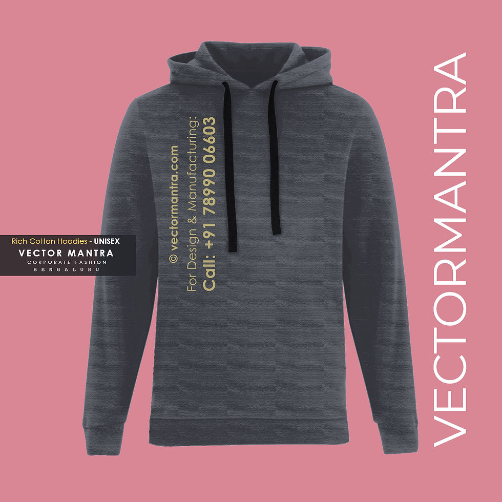 Thumbnail: charcoal grey hoodies in bulk, premium cotton pullover and hoodies, puff printing on hoodies, high density screen print India