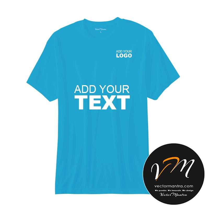 Thumbnail: mens and womens t-shirt, online t shirts, branded roundneck t shirts in Bangalore, Sky Blue t shirt online, customized t shir