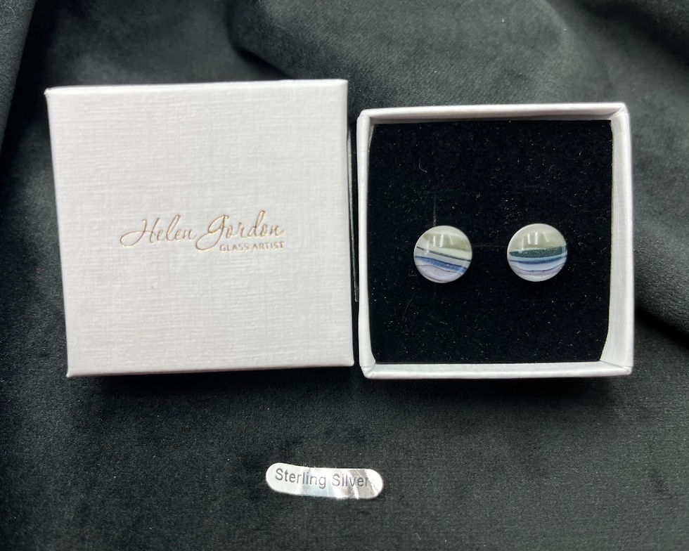 Thumbnail: Midnight Blue Ripple Earrings
